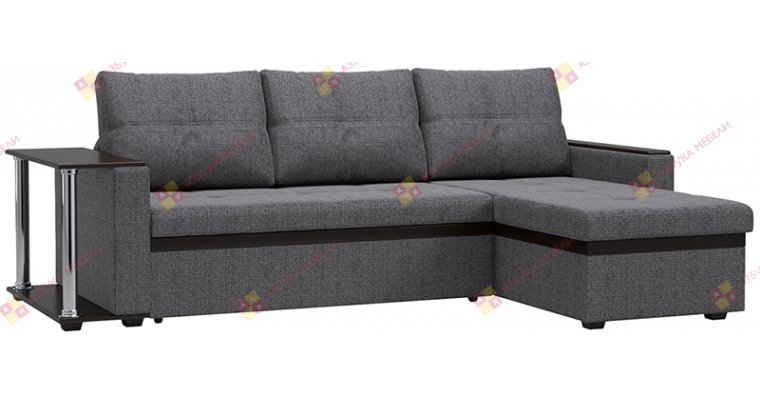 Атланта Рогожка Грей диван угловой